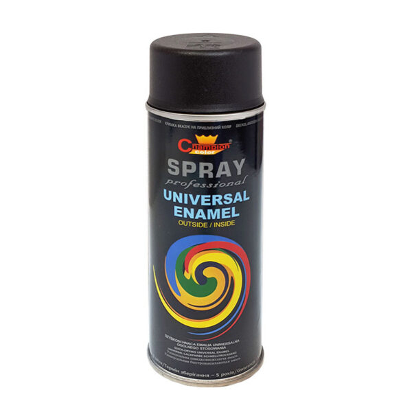 Spray Emalia uniwersalna czarny mat 400 ml Champion